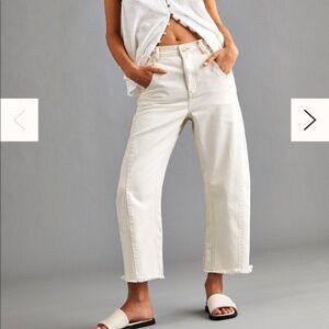 NWOT We The Free Extreme Barrel Jean in Ecru